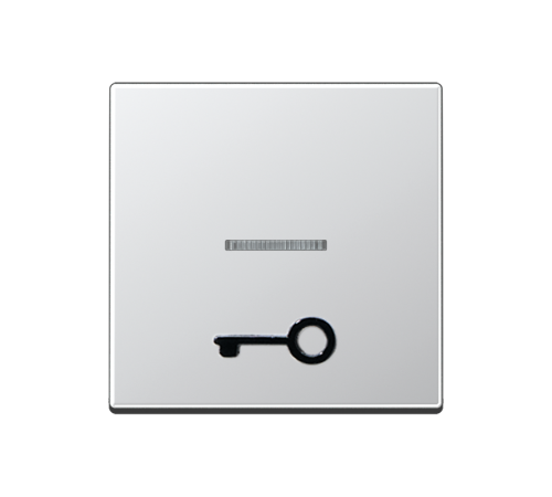 Клавиша с окошком для подсветки и рельефным символом "замок"; алюминий  A590T1KOAL  Jung