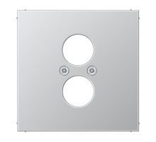 Крышка для 2-х гнезд подключения громкоговорителя; алюминий  AL2962-2  Jung