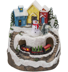 Светильник декоративный новогодний 95 074 NSL-59 (музыкальный - снеговик и новогодний поезд)  95074  Navigator