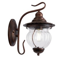 Светильник садово-парковый PL591 на стену вниз 60W 230V E27, коричневый  41171  Feron