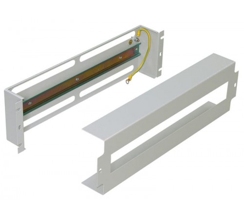 Панель WZ-PS3U-00-00-161 с DIN-рейкой, тип TS-35, 1ряд, 22 единицы 17.5мм, 3U 19", цвет черный (RAL 9005) (PS-3U)  38106  Zpas