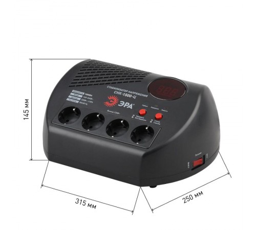 Стабилизатор напряжения СНК-1500-Ц  160-260В/220В, 1500ВА  Б0031073  ЭРА