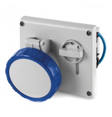 Розетка скрытой уст. с механической блокировкой и верхним расположением разъема IP67 32А 2P+E 230В  DIS4053283  DKC