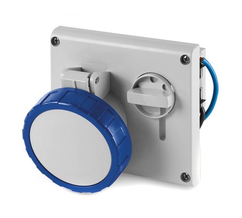 Розетка скрытой уст. с механической блокировкой и верхним расположением разъема IP67 32А 2P+E 230В  DIS4053283  DKC