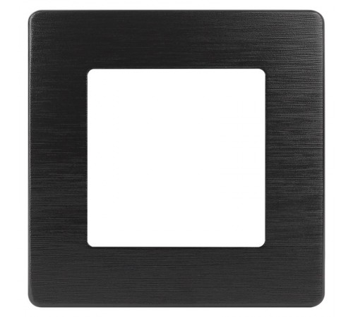 Рамка для розеток и выключателей серия 12 12-5101-06 на 1 пост, сатин, чёрный  Б0052504  ЭРА