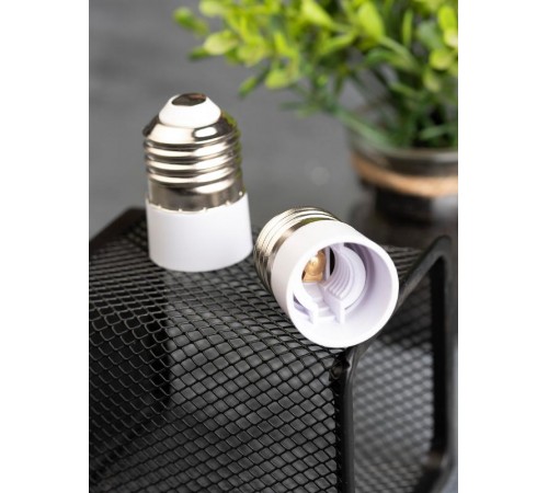 Переходник Е27-Е14 белый PROxima  AD-E27-E14-w  EKF