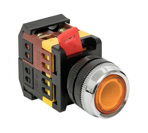 Кнопка ABLFS-22 с подсветкой желтая NO+NC 230В EKF PROxima  ablfs-22-y  EKF