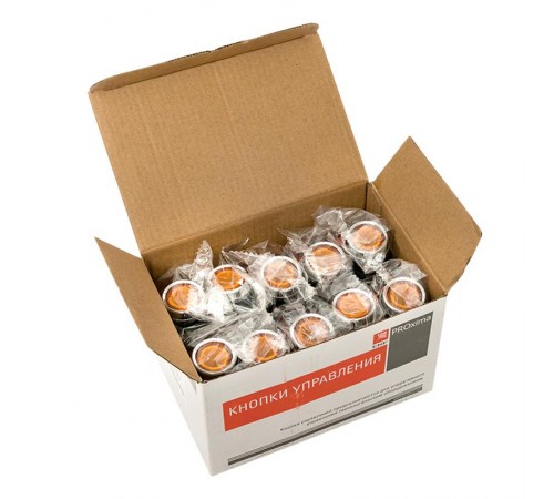 Кнопка ABLFS-22 с подсветкой желтая NO+NC 230В EKF PROxima  ablfs-22-y  EKF