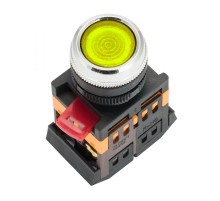 Кнопка ABLFS-22 с подсветкой желтая NO+NC 230В EKF PROxima  ablfs-22-y  EKF