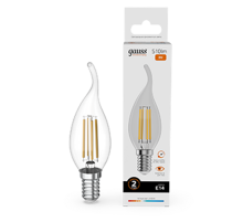Лампа светодиодная   Filament Elementary Свеча на ветру 8W 510lm 2700К Е14 LED 1/10/100  42118  Gauss