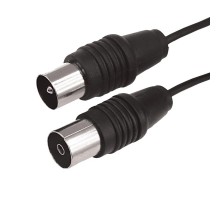 ВЧ кабель, ТВ гнездо - ТВ штекер, длина 10 метров, чeрный  17-5016  REXANT