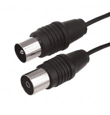 ВЧ кабель, ТВ гнездо - ТВ штекер, длина 10 метров, чeрный  17-5016  REXANT