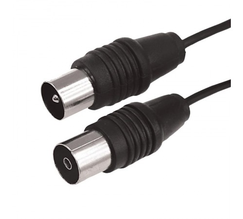 ВЧ кабель, ТВ гнездо - ТВ штекер, длина 10 метров, чeрный  17-5016  REXANT