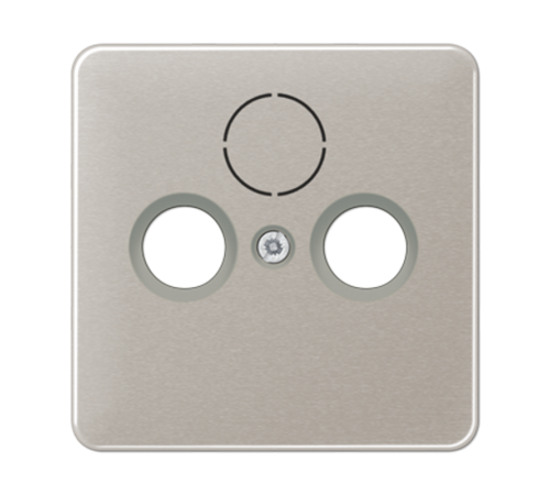Крышка для SAT-TV-FM-розеток, фиксация винтом; металл; платина; CD500  CD561SATPT  Jung