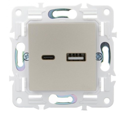 SKANDY Розетка USB A+C 18Вт SK-R13Sa песочный  SK-U22-018-K98  IEK