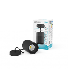 Светильник светодиодный накладной/подвесной HD043 12W (черный/черный) 4100K 79*100мм 1/20  HD043  Gauss