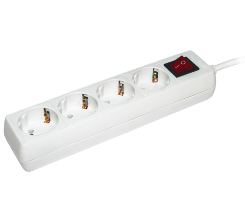 Удлинитель  У04К-выкл. 4 места 2Р+PЕ/3метра 3х1мм2  16А/250В    WYP10-16-04-03-ZK-N  IEK