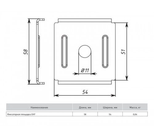 Фиксаторная площадка  fp  EKF
