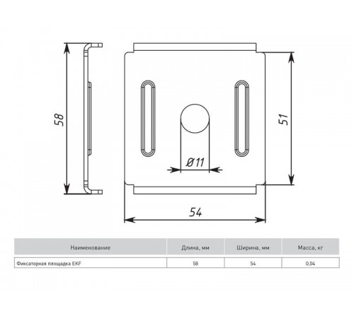 Фиксаторная площадка  fp  EKF