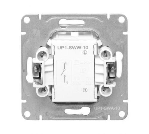 Механизм выключателя, одноклавишный, алюминий Эпика EKF  UP1-SWA-10  EKF