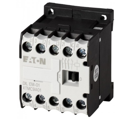 Контактор DILEM-01(230V50HZ.240V60HZ) (АС-3 400В) 3 пол. с доп.конт. 1НЗ. винт.  51795   EATON