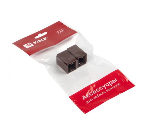 Соединитель (16х16) (4 шт) Plast EKF PROxima  под темное дерево    cond-16-16x4   EKF