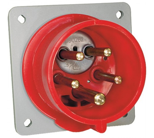 Вилка панельная с фазоинвертором 416BUFV6,16А, 3P+N+E, IP44, 6ч  2CMA168159R1000  ABB