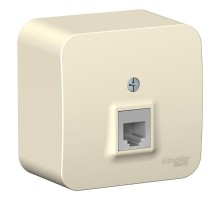 Blanca Молочный О/У с изолирующей пластиной Розетка телефонная RJ11  BLNIA011002  SE