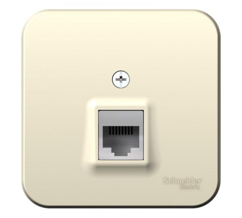 Blanca Молочный О/У с изолирующей пластиной Розетка телефонная RJ11  BLNIA011002  SE