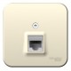 Blanca Молочный О/У с изолирующей пластиной Розетка телефонная RJ11  BLNIA011002  SE