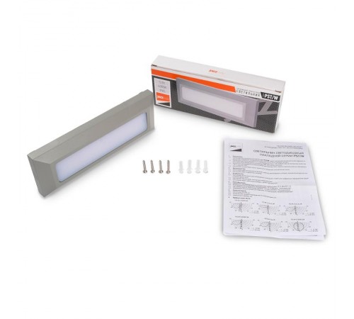 Светильник светодиодный архитектурный ДВУ PST/W S230080 5w 4000K GREY IP65 фасадный  5005617  Jazzway