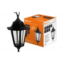 Светильник садово-парковый НСУ 06-60-001 60Вт ЛН/КЛЛ/LED Е27 IP44 шестигранник, подвес, пластик, черный  SQ0330-0703  TDM