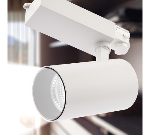 Светильник светодиодный трековый трёхфазный SТR-30-36-30K-W40 узкий луч 3000K белый  Б0049774  ЭРА