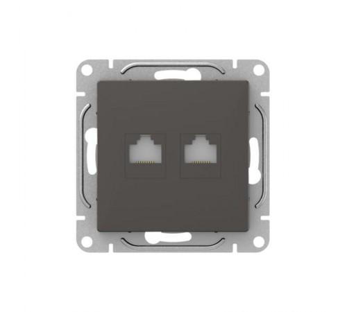 Механизм розетки RJ45 - 2шт, (cat5), мокко Эпика  UP1-SOM-2RJ45-5 EKF