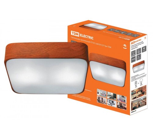 Светильник под лампу потолочный СП 05 2х60Вт E27 бук  SQ0346-0013  TDM