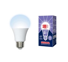 Лампа светодиодная LED-A60-11W/DW/E27/FR/NR LED. "груша" матовая. Серия Norma. 6500K  UL-00003785  Volpe