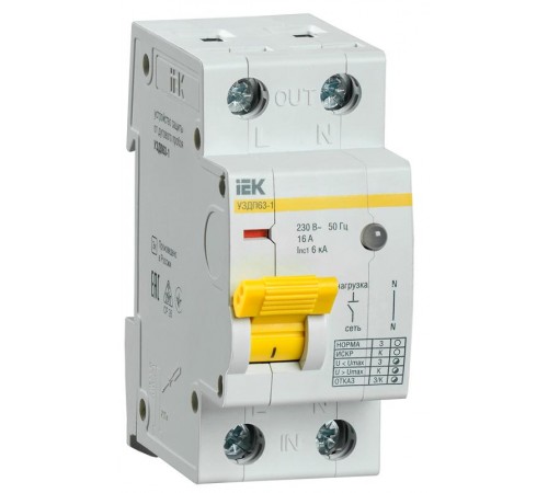 Устройство защиты от дугового пробоя УЗДП63-1 16А  MDP10-16  IEK
