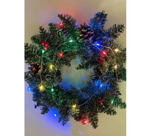 Гирлянда светодиодная  Нить 2 м мультиколор,  на эл.пит.АА, ENIN-2M    IP20 (120/3840)  Б0041983  ЭРА