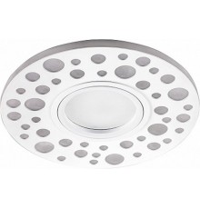 Светильник точечный встраиваемый под лампу, с LED подсветкой CD989 15LED*2835SMD 4000K, MR16 50W G5.3, белый  32668  FERON