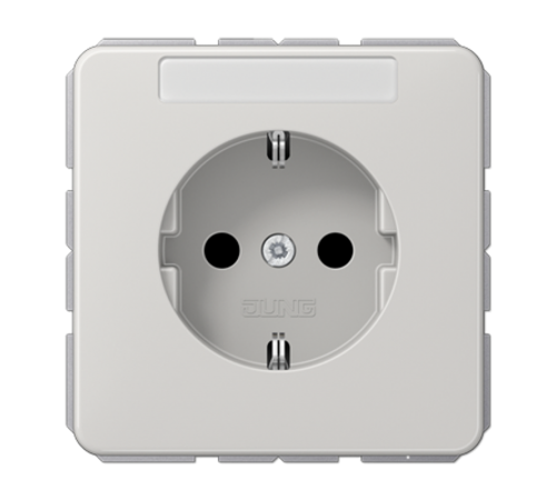 Штепсельная розетка SCHUKO 16A 250V~ с защитой от детей и полем для надписи; светло-серая  CD1520BFKINALG  Jung