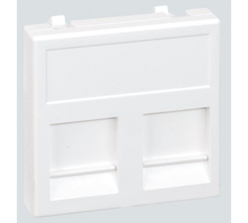 Simon Connect Адаптер на 2хRJ45 коннектора, К45, с защит.шторками, алюминий  KB76-8  Simon