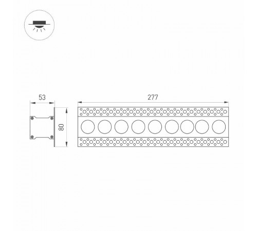 Светильник MS-ORIENT-BUILT-TRIMLESS-TC-S38x277-20W Day4000 (WH-BK, 30 deg, 230V) (Arlight, IP20 Металл, 5 лет)  032226  Arlight