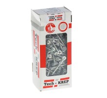 Саморезы универсальные 40х4,5 мм (200 шт) оцинкованные - коробка с окном ( 0,613 кг)  102191  Tech-KREP