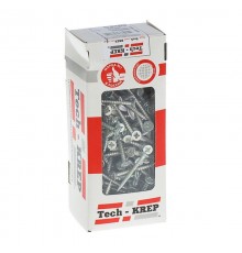 Саморезы универсальные 40х4,5 мм (200 шт) оцинкованные - коробка с окном ( 0,613 кг)  102191  Tech-KREP