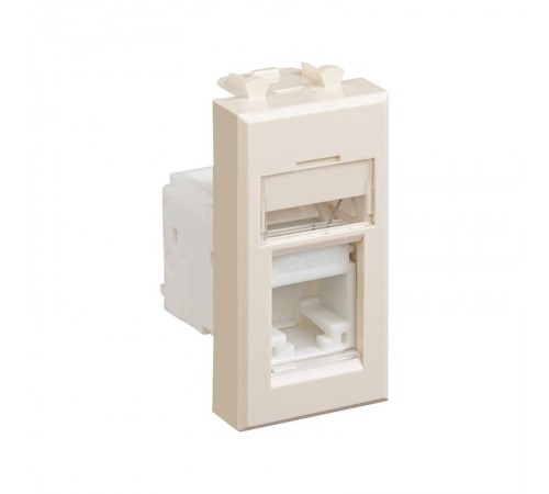 Компьютерная розетка "Ванильная дымка" "Avanti" RJ-45 модульная, кат. 6А, 1 мод  4405371  DKC