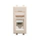 Компьютерная розетка "Ванильная дымка" "Avanti" RJ-45 модульная, кат. 6А, 1 мод  4405371  DKC
