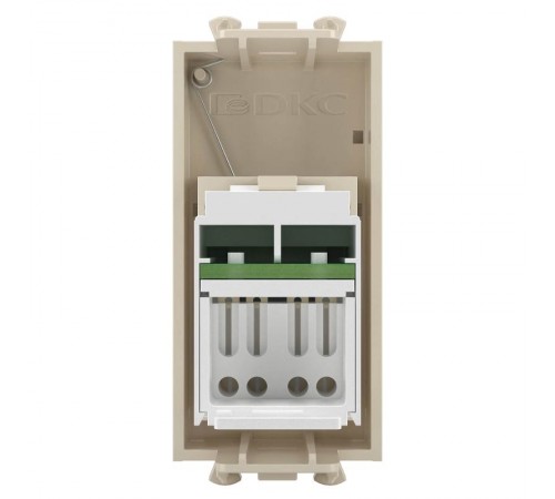 Компьютерная розетка "Ванильная дымка" "Avanti" RJ-45 модульная, кат. 6А, 1 мод  4405371  DKC