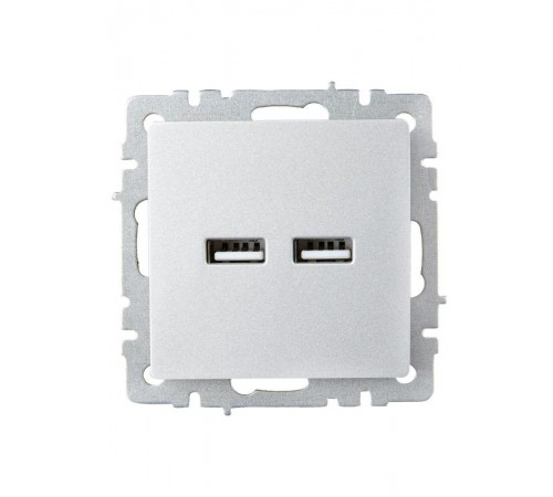 BRITE Розетка USB A+A 3,1А РЮ10-1-БрА алюминий  BR-U21-D31-K47  IEK