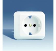 Simon 73 Накладка со шторками на розетку с/з, S73, белый  73044-30  Simon