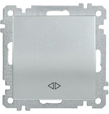BOLERO серебрянный Выключатель 1-клавишный перекрестный 10А ВС10-1-3-Б  EVB13-K23-10  IEK